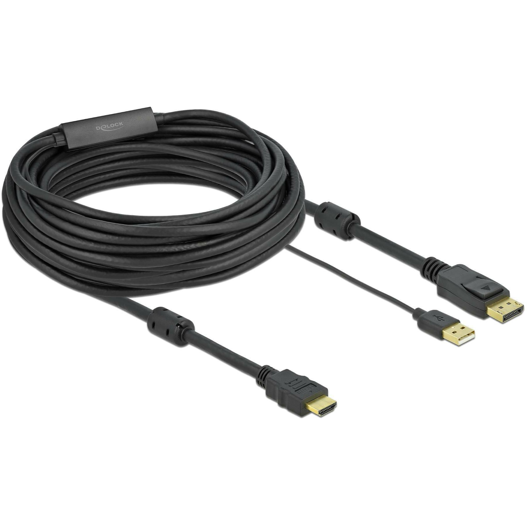 Thumbnail - Delock HDMI (Typ A) — DisplayPort (10 m, HDMI, DisplayPort), Video Kabel