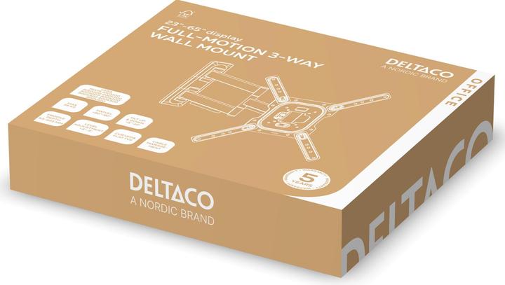 Produktbild Deltaco ARM-0257-B (Wand, 35 kg)