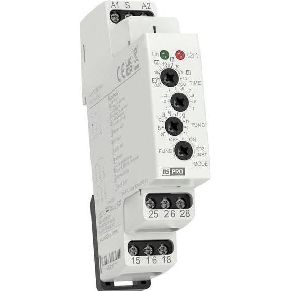 RS PRO Zeitrelais, DIN-Schienen, 50 m/s  30Tage, Relais