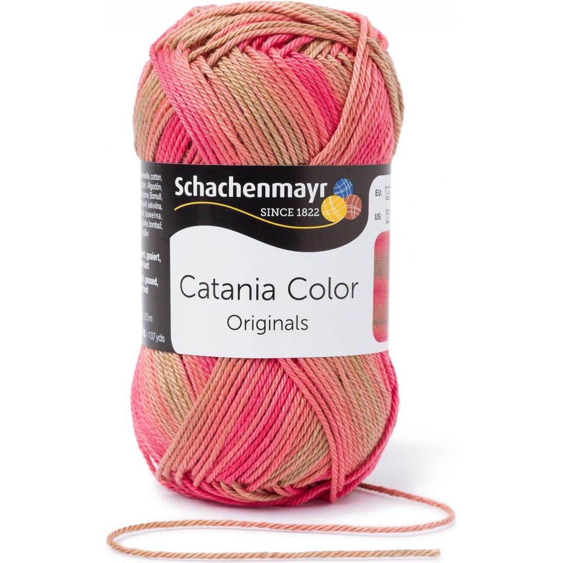 Schachenmayr Catania Color, Garn + Wolle, Braun, Rosa