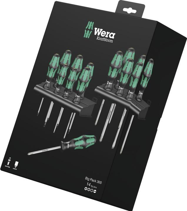 Actual product image Wera Kraftform Big Pack 300 (Torx (TX), Pozidriv cross recess (PZ), Phillipps cross recess (PH))