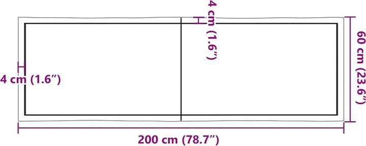 Image du produit VidaXL Aneta (200 x 6 x 60 cm)