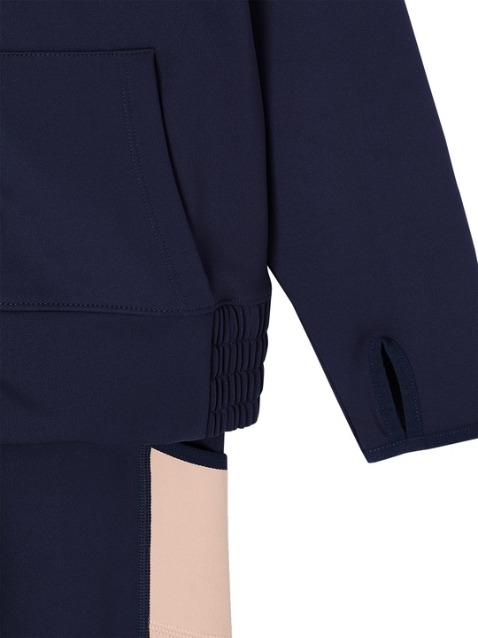 Actual product image Vertbaudet Mädchen Sport-Set: Kapuzensweatjacke & Leggings aus Funktionsmaterial (128)