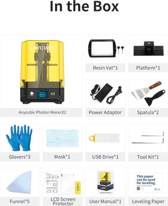 Actual product image Anycubic Mono X2