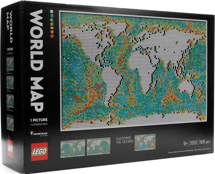 Produktbild LEGO World Map Set 31203 (LEGO Art)