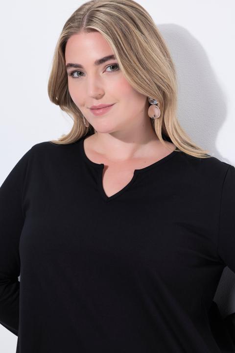 Produktbild Ulla Popken Longshirt, A-Linie, Tunika-Ausschnitt, Langarm (62)