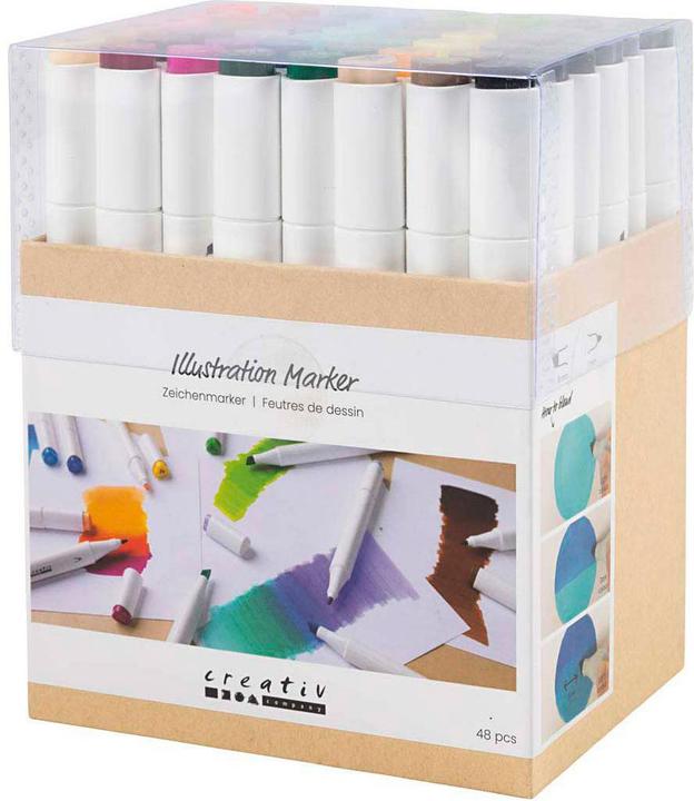 Actual product image Creativ Company Kalligraphiemarker 1+ 8 mm, 48 Stück, Standard-Farben (48x)