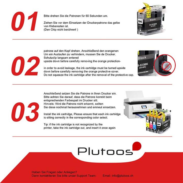 Produktbild Plutoos Brother LC-422XL Patrone XXL kompatibel, Black (LC422XLBK)