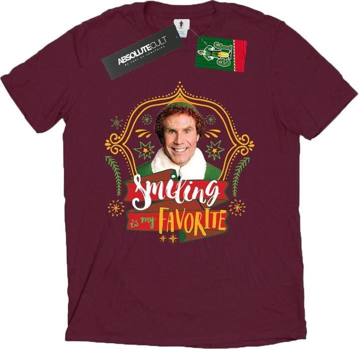 Actual product image Elf Mens Buddy Smiling T-Shirt (L)