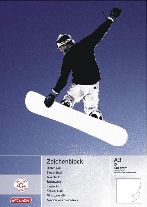 Produktbild Herlitz Zeichenblock A3/10 sort.452300 (A3, Blanko)