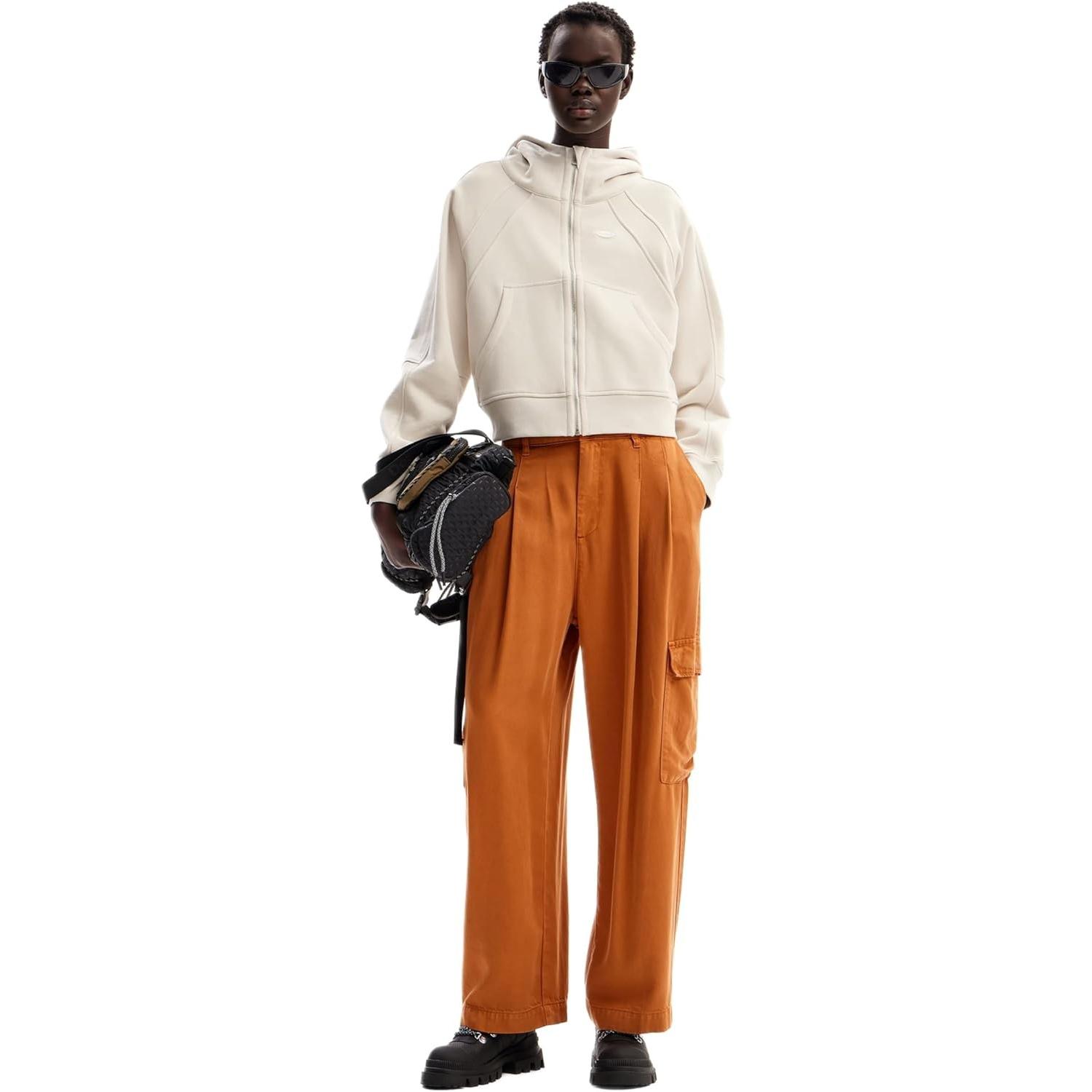 Desigual Donna Bianco Donne, Maglietta, Lemon, 1001 Crudo, (M)