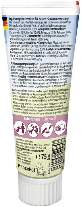 Produktbild Tubicat Katzen-Snack Leberwurst, 75 g (1 Stk., 75 g)