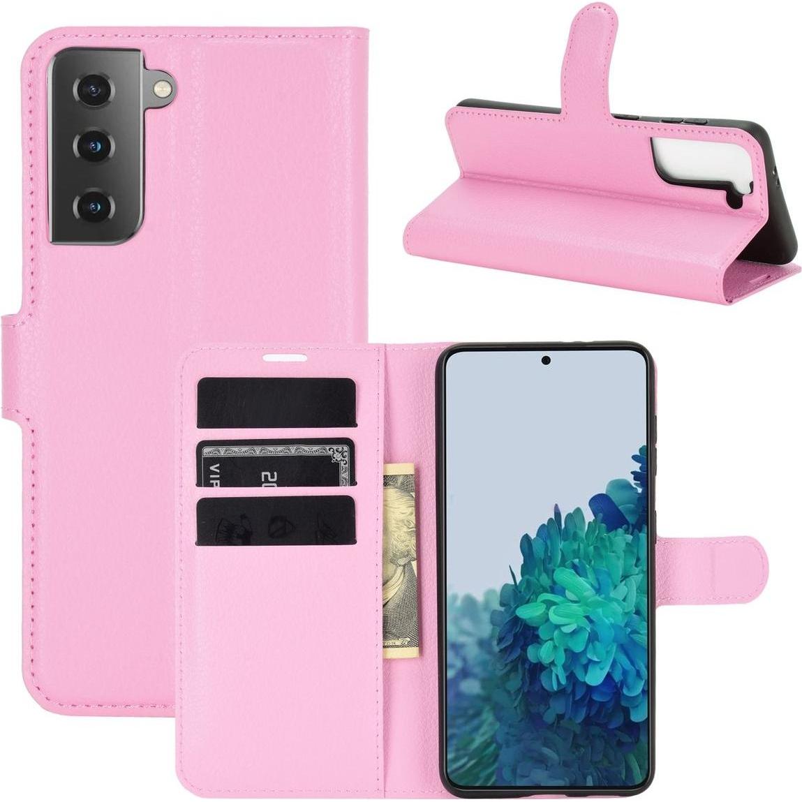 König Design Hülle Handy Schutz für Samsung Galaxy S21 Case Cover Tasche Etuis Bumper Rosa (Samsung Galaxy S21+), Smartp...
