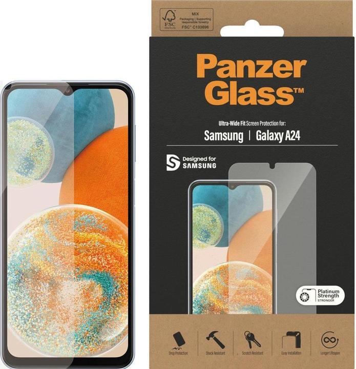 Actual product image PanzerGlass Classic Fit Galaxy A24 screen protector (1 pcs., Samsung Galaxy A24)