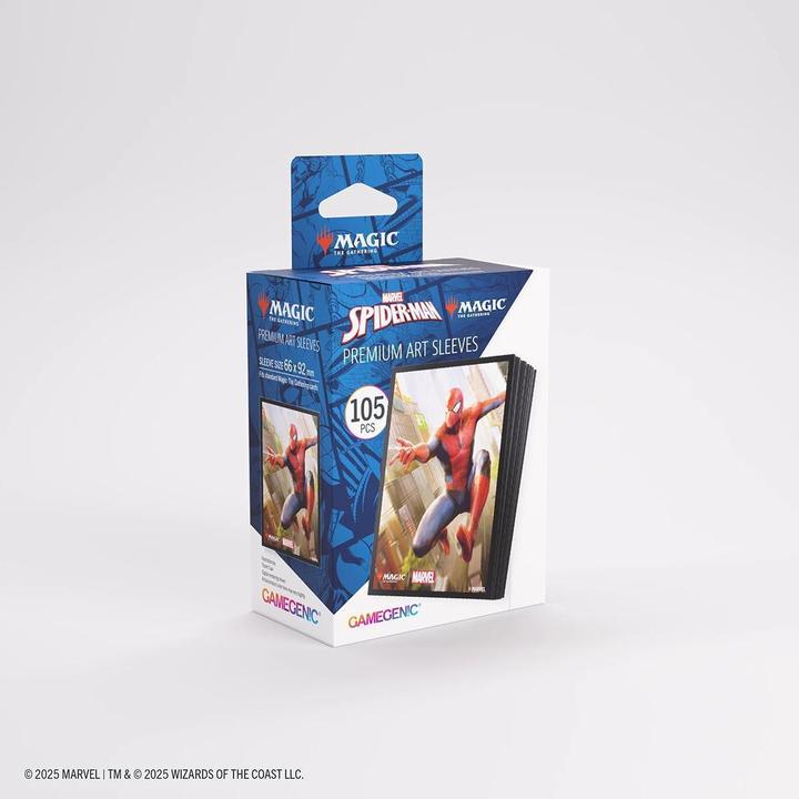 Actual product image Gamegenic Magic The Gathering Marvels Spider-Man Premium Art Sleeves - Spider-Man (Single)