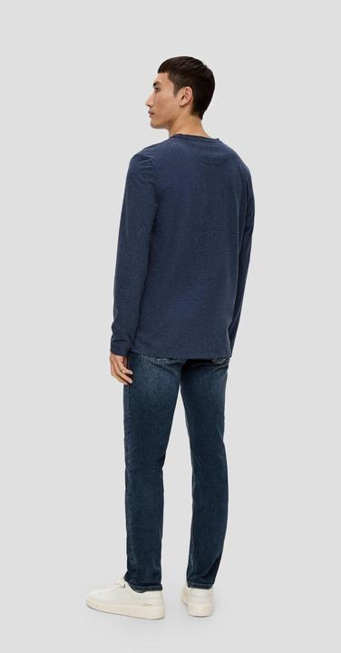 Produktbild s.Oliver T-Shirt Meliertes Langarmshirt (XXL)