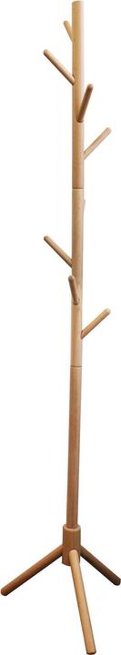 Actual product image Unilux Coat rack MIKADO, 8 hooks, beech wood space-saving design, rounded coat hooks, st...
