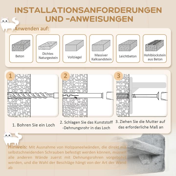 Produktbild PawHut Kletterwand (73 cm, Grau)
