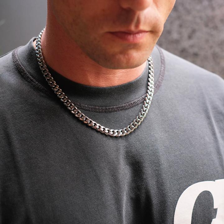 Produktbild K12 - Silver Cuban Chain - 8 mm (Chirurgenstahl 316L)