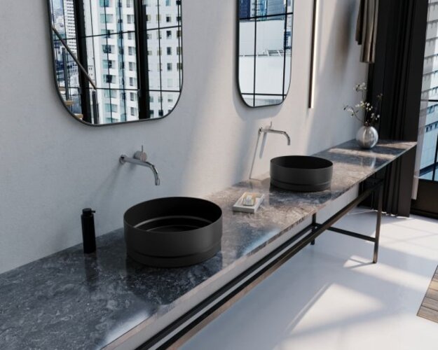 Immagine prodotto Kaldewei Vasca per lavabo Nueva 3191, rotonda, diametro 380 mm, senza sfioratore, 911206003 (502 mm, 481 mm)