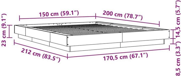 Produktbild vidaXL Bettgestell (150 x 200 cm)