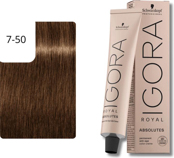 Image du produit Schwarzkopf Professional Igora Royal - 7-50 blond moyen doré naturel (Blond, Or)