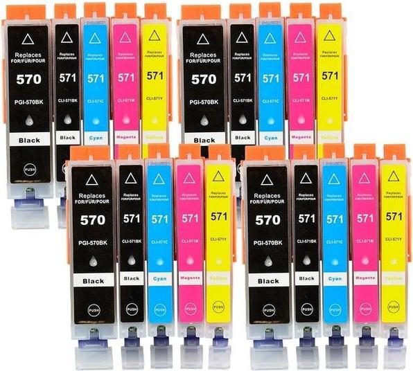 Actual product image Hermex Compatible Canon Pixma TS5053 Ink Cartridge (M, C, Y, PGBK, FC)