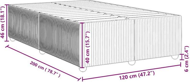 Actual product image vidaXL Bettgestell (120 x 200 cm)