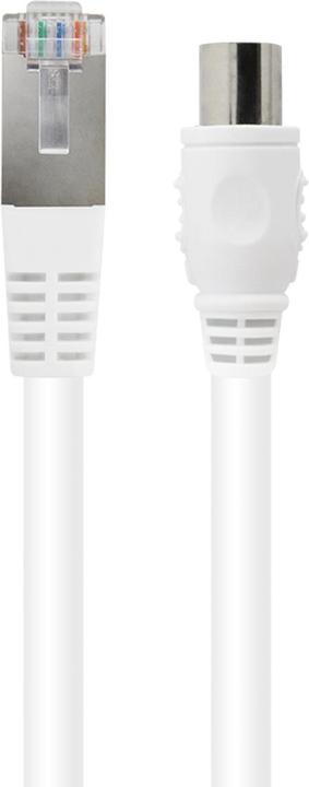 Image du produit Force Power Koaxialkabel 9.52mm / Ethernet RJ45 2m (Câble d'antenne)