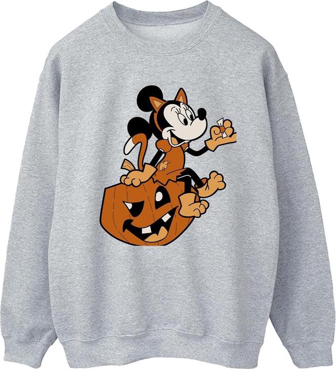 Actual product image Disney Womens/Ladies Minnie Mouse Cat Halloween Sweatshirt (XL)
