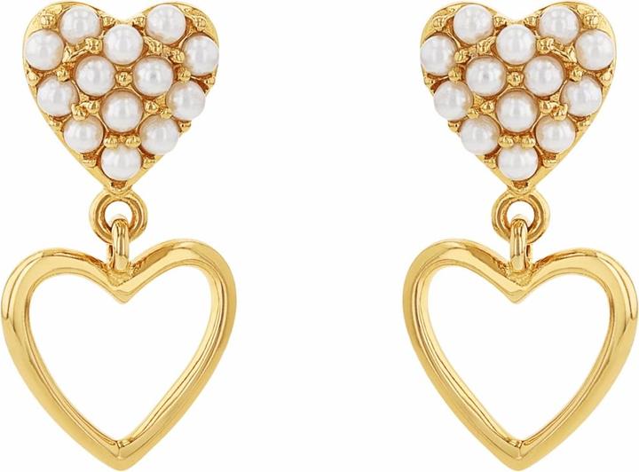 Image du produit Amor Boucles d'oreilles pour femmes, argent sterling 925, perle de verre | coeur (Argent 925)