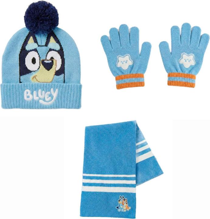 Actual product image Cerdá Bluey winter set snood hat gloves
