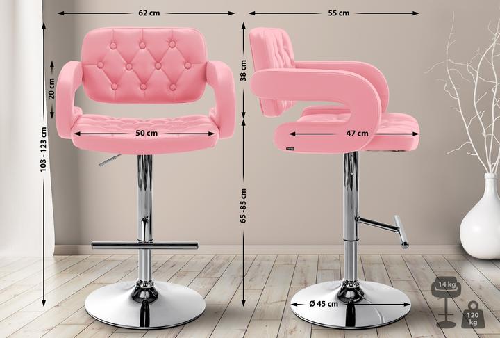 Produktbild Swisshandel24 Barhocker Dublin, pink