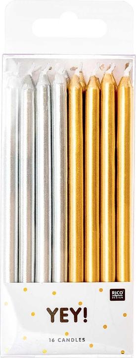 Produktbild Rico Design Kerze 16 Stück, Silber / Gold (16 Stk.)