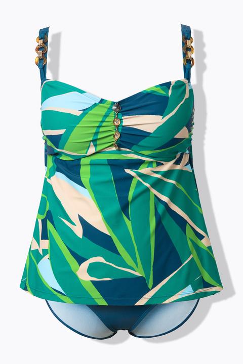 Actual product image Ulla Popken Leaf Print Tankini Set (46, 48)