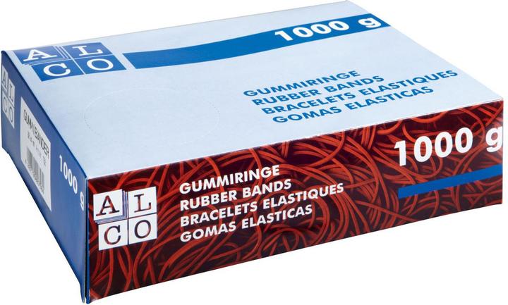 Actual product image Alco Rubber bands, red, various sizes, optionally 50 g or 1000 g (1 pcs.)