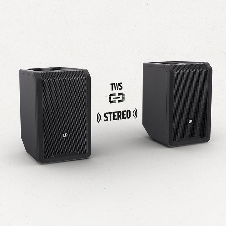 Image du produit LD Systems ANNY® 8 - Enceinte portable Bluetooth® PA avec batterie et table de mixage, Stage Black (Actif, 1x 80 W)