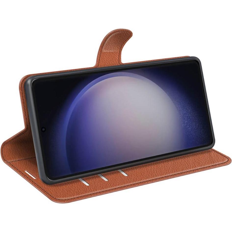 Thumbnail - Cover-Discount Leder Etui Hülle braun (Samsung Galaxy S24 Ultra), Smartphone Hülle, Braun