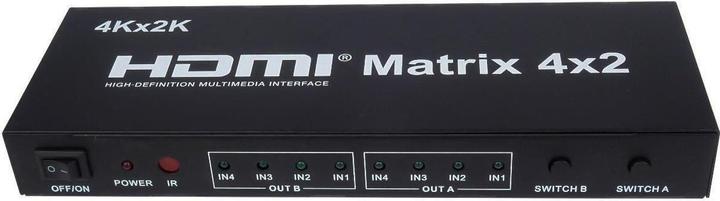 Produktbild PremiumCord HDMI matrix switch 4:2,s audiem, rozlišení 4Kx2K