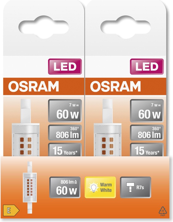 Image du produit Osram Ligne fine (R7, 7 W, 806 lm, 1 x, E)