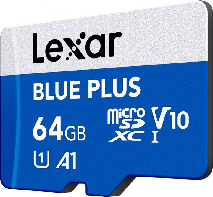 Image du produit Lexar MEMORY MICRO SDXC 64GB UHS-I/W/A LMSBLPL064G-BNANG (64 Go, MicroDrive, microSDXC, U1, UHS-I)