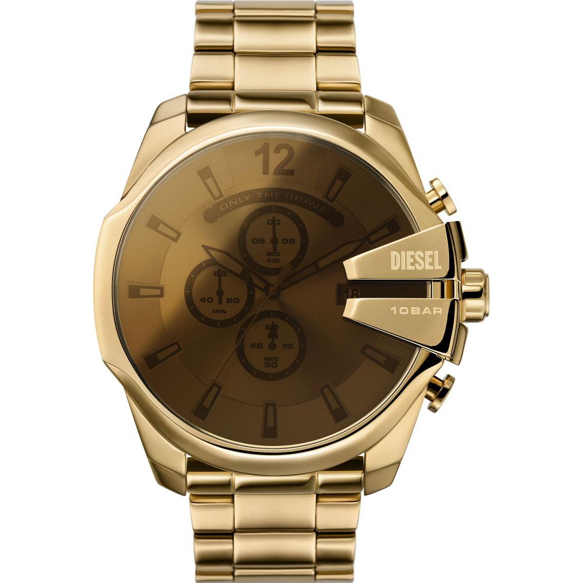 Diesel, Armbanduhr, Chronograph MEGA CHIEF, Gold, (Chronograph, 51 mm)