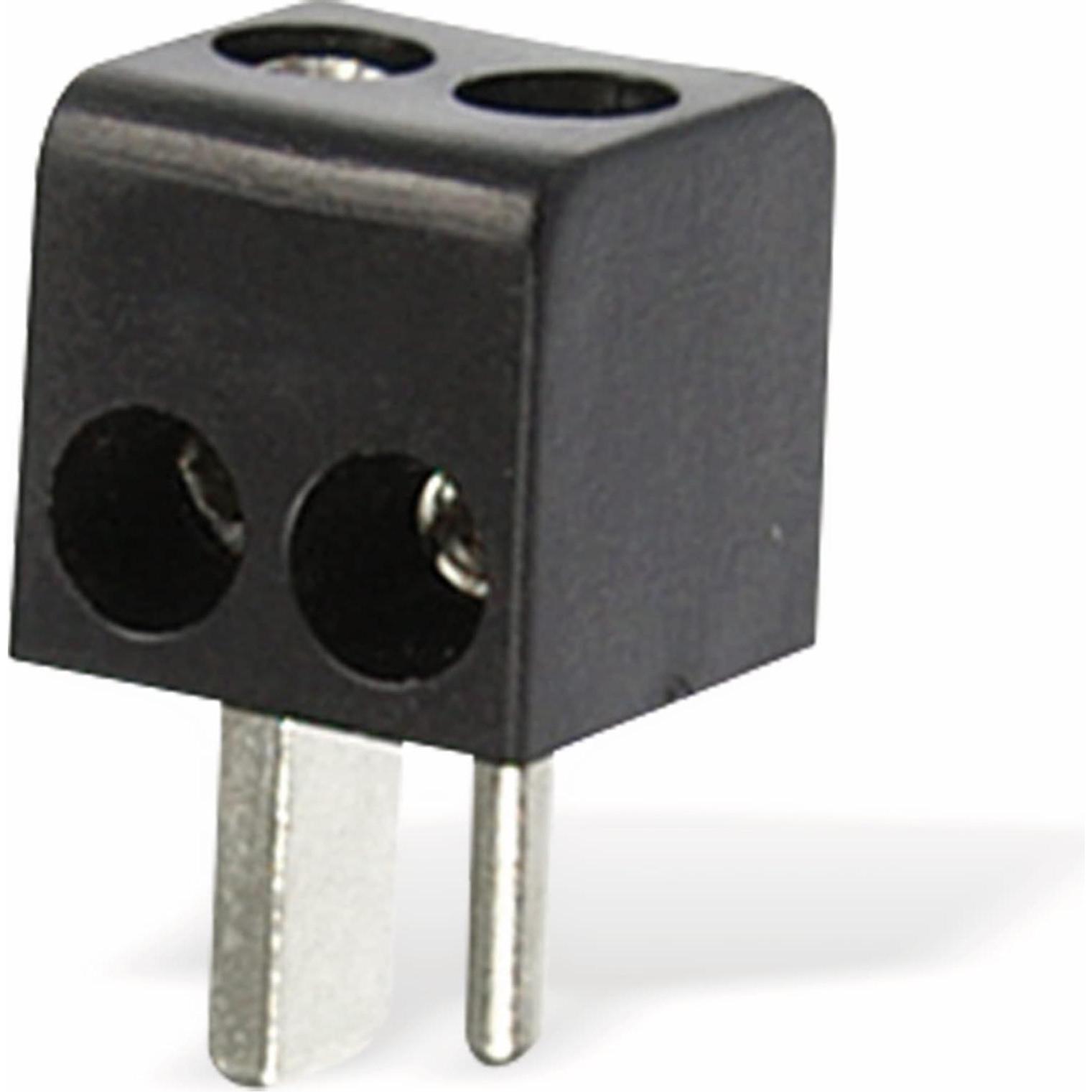 Shiverpeaks Lautsprecher-Winkelstecker, schraubbar, Lautsprecher Bauteile, Schwarz