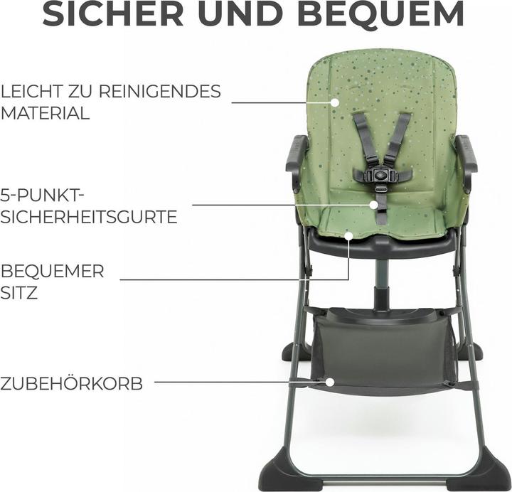 Produktbild KinderKraft Hochstuhl Foldee grün (Hochstuhl)