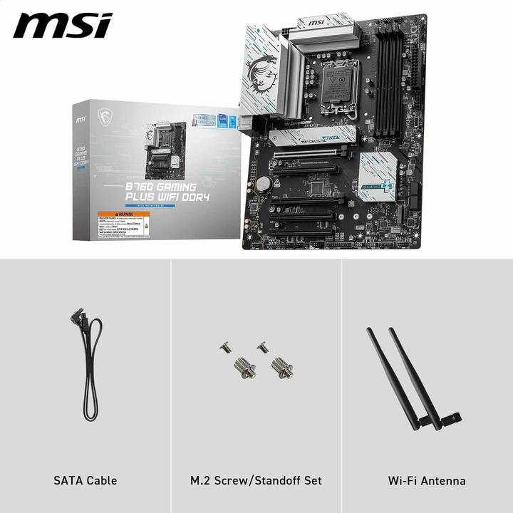 Produktbild MSI B760 GAMING PLUS WIFI DDR4 (LGA 1700, Intel B760, ATX)