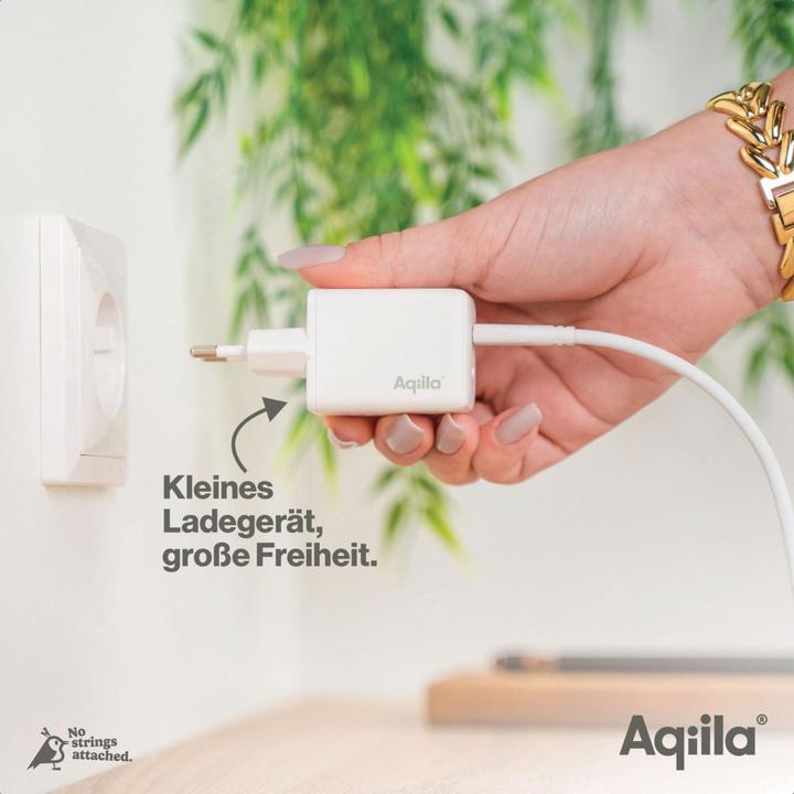 Actual product image Aqiila Chargebird W2 - GaN Wall charger, 45W PD - White (45 W, 2 ports)