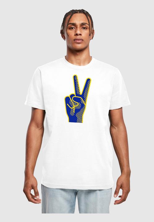 Produktbild Merchcode Peace - Victory Hand T-Shirt Round Neck - 173379 (M)