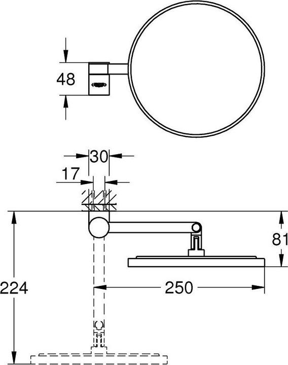 Produktbild Grohe Kosmetikspiegel Selection warm sunset poliert 41077DA0