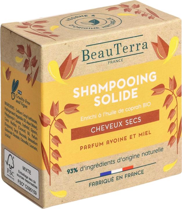 Actual product image BeauTerra Solid shampoo for dry and damaged hair (Solid shampoo, 75 g)