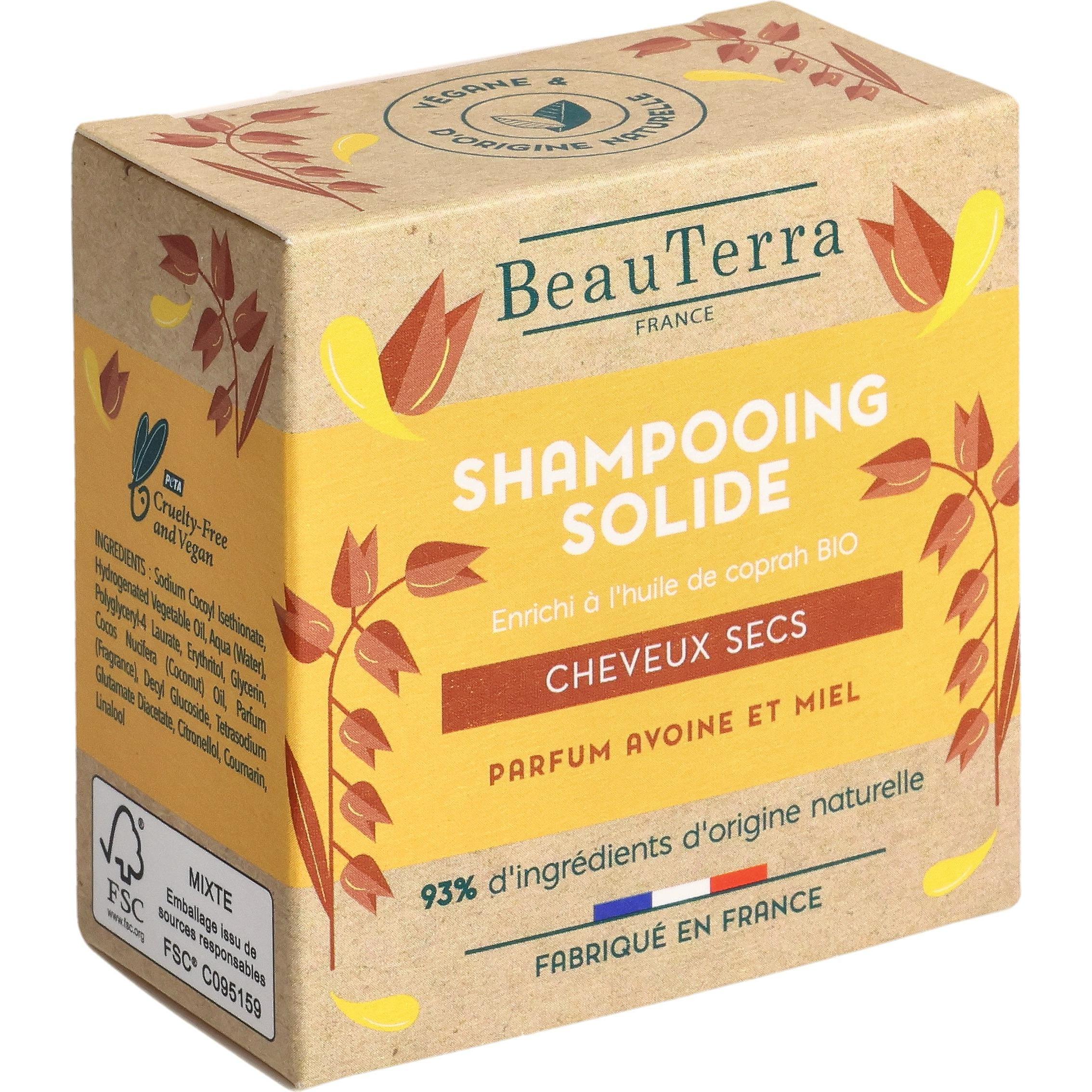 Beauterra , Shampoo, Shampoo Solido Per Capelli Secchi E Danneggiati (Shampoo Solido, 75 G)